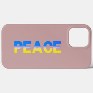 Blue and Yellow Ukraine Inspired Peace No War iPhone 13 Pro Max Case