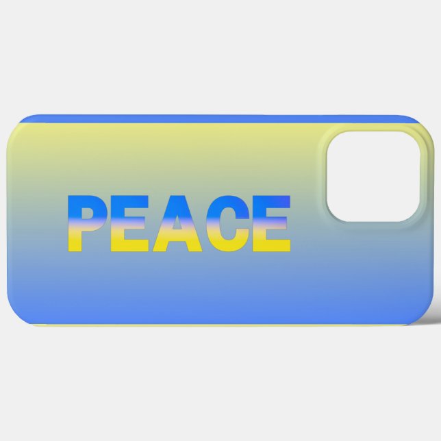 Blue and Yellow Ukraine Inspired Peace No War Case-Mate iPhone Case (Back (Horizontal))