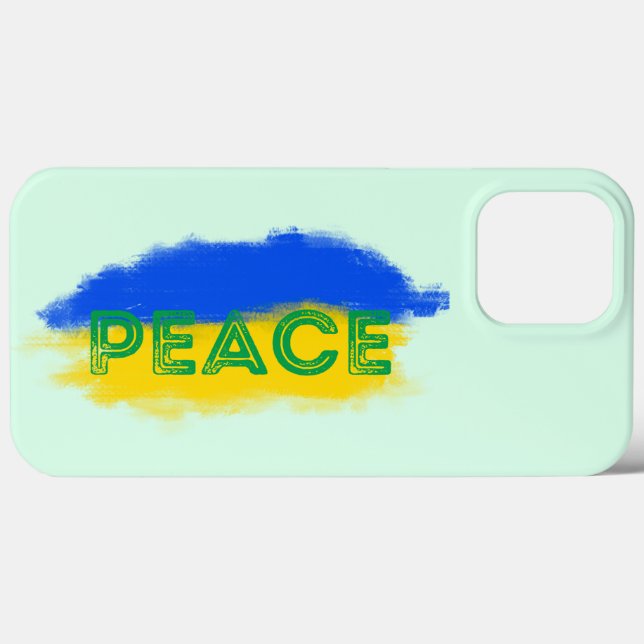 Blue and Yellow Ukraine Inspired Peace No War Case-Mate iPhone Case (Back (Horizontal))