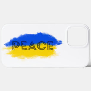 Blue and Yellow Ukraine Inspired Peace No War iPhone 13 Pro Max Case