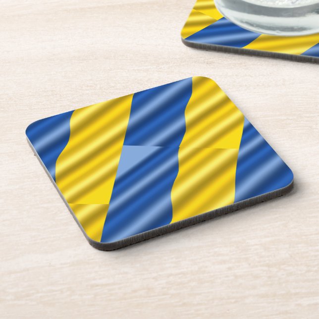Blue and Yellow Ukraine Inspired Peace No War Coaster (Left Side)