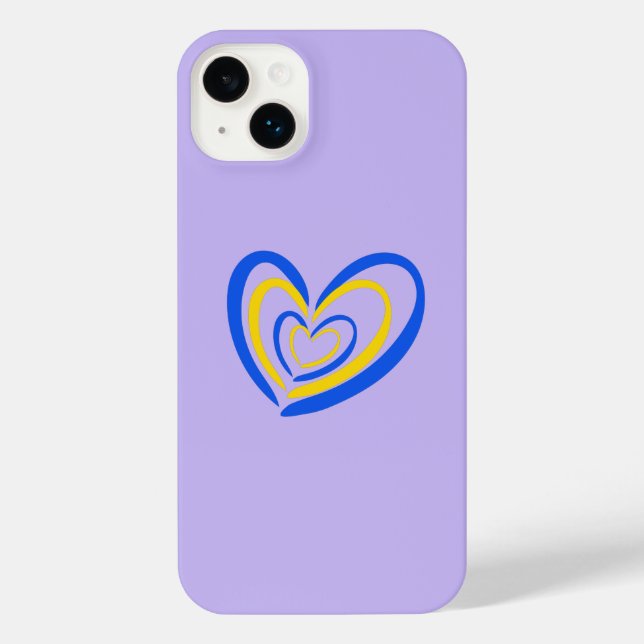 Blue and Yellow Ukraine Inspired Peace No War  iPhone Case (Back)