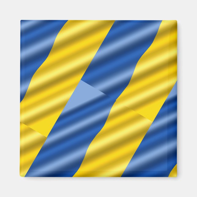 Blue and Yellow Ukraine Inspired Peace No War Magnet (Front)