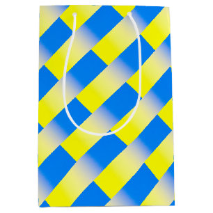 Blue and Yellow Ukraine Inspired peace no war Medium Gift Bag