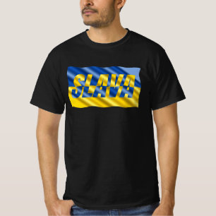 Blue and Yellow Ukraine Inspired Peace No War T-Shirt