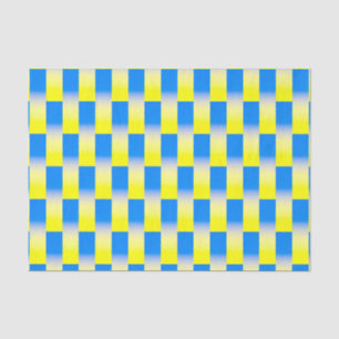 Blue and Yellow Ukraine Inspired peace no war Tissue Paper