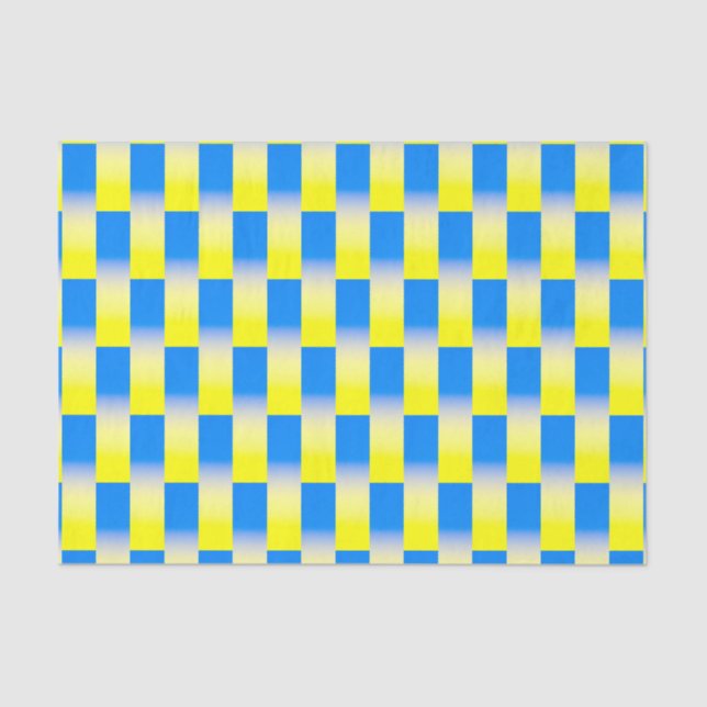 Blue and Yellow Ukraine Inspired peace no war Tissue Paper (Front)