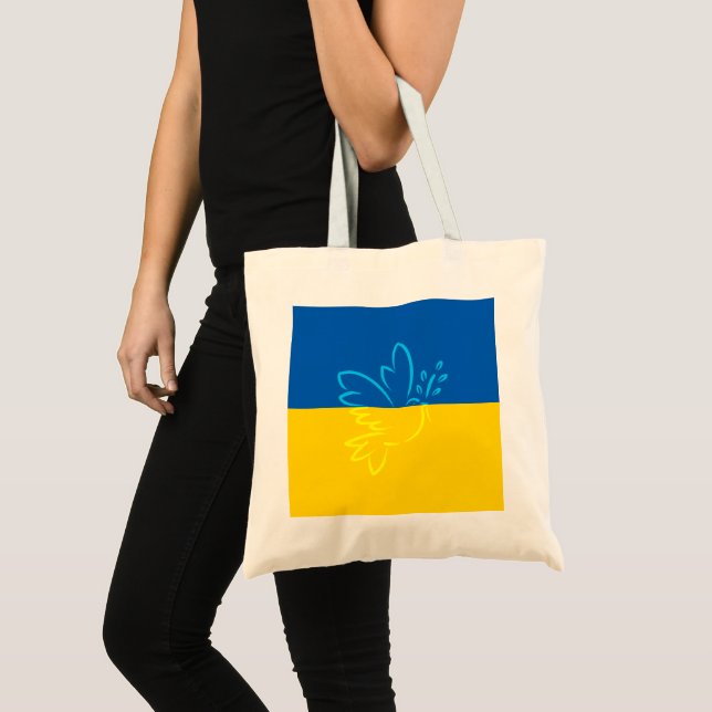 Blue and Yellow Ukrainian Flag | Peace Tote Bag (Front (Product))
