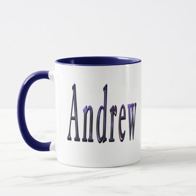 Blue Andrew Name Logo, Mug (Left)