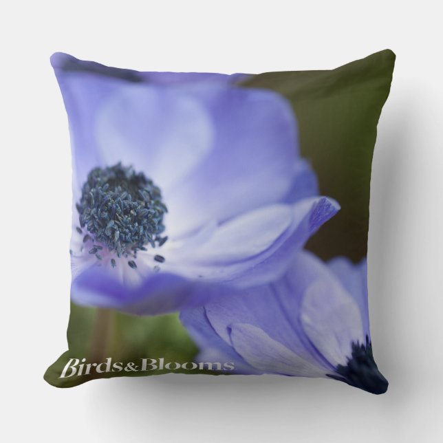Blue Anemone Cushion (Front)