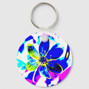 blue anemone key ring