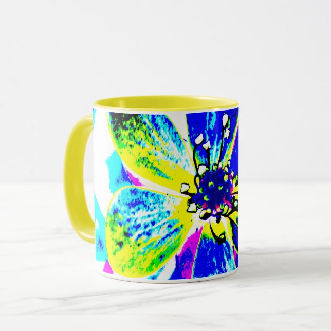 blue anemone mug (Front Left)
