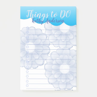 Blue Anemone Things to DO Post-It Notes