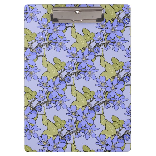 Blue Anemones Clipboard (Front)
