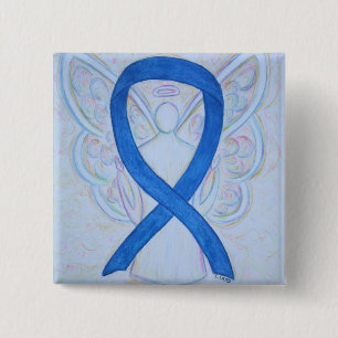Blue Angel Awareness Ribbon Custom Art Pins