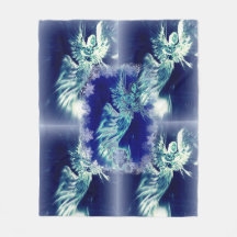 Blue angel blanket, comforting throw version II