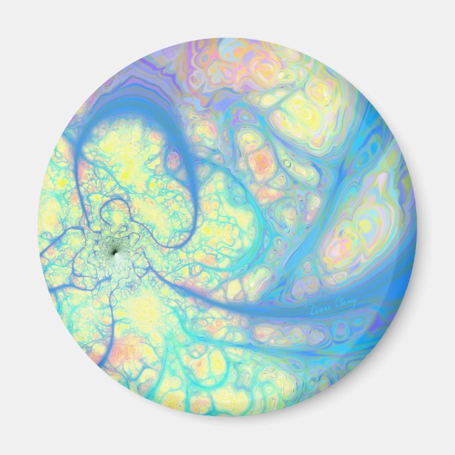 Blue Angel – Cosmic Azure & Lemon Magnet (Front)