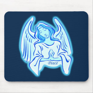 Blue Angel Of Peace Mouse Pad