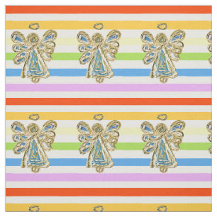 Blue Angel Rainbow Stripe Fabric Art Material