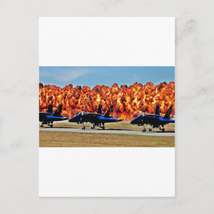 Blue Angel Wall of Fire Postcard