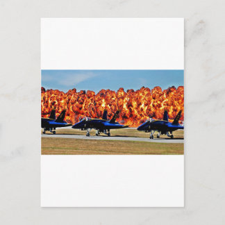 Blue Angel Wall of Fire Postcard