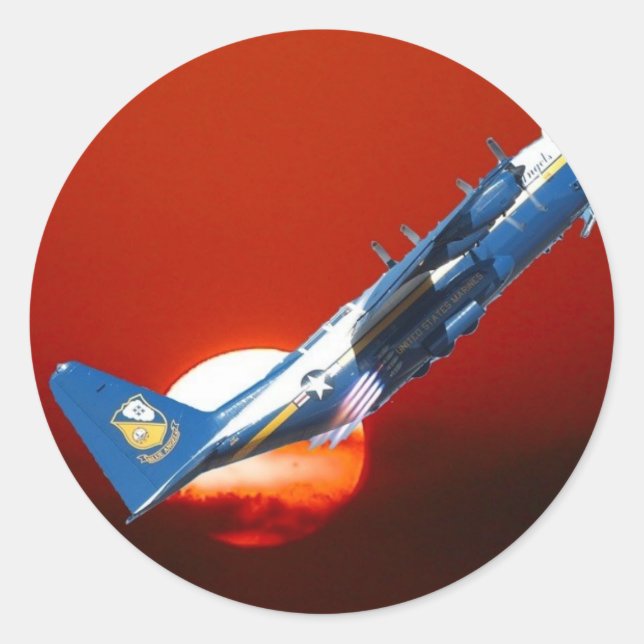 Blue Angels C-130 JATO take off Classic Round Sticker (Front)