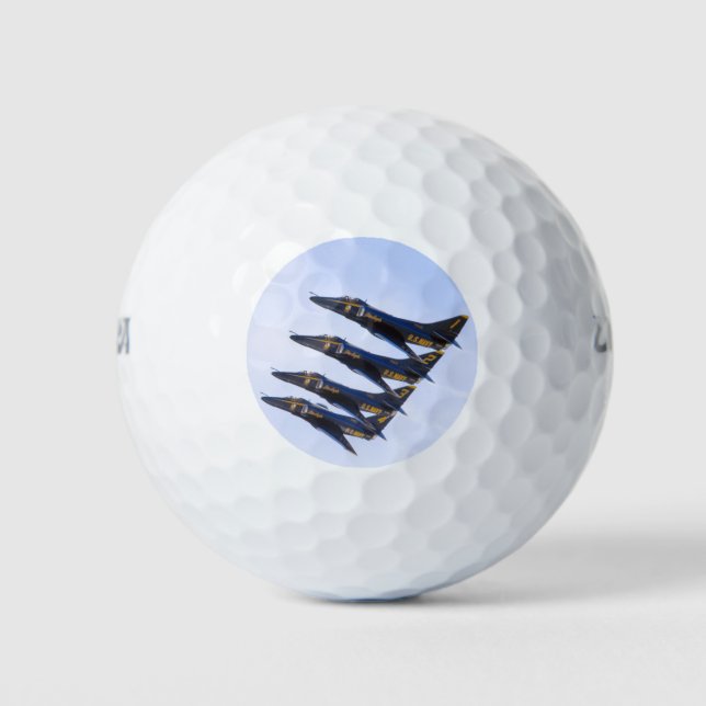 Blue Angels flying jets photo design golf balls. Golf Balls (Front)