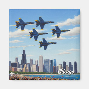 Blue Angels in Chicago Air and Water Show Magnet