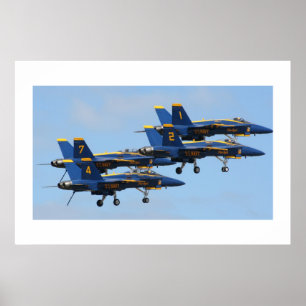 Blue Angels in Formation Poster