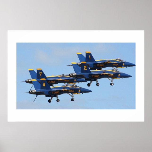 Blue Angels in Formation Poster (Front)