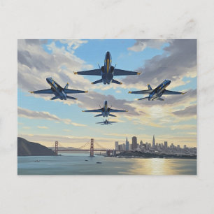 Blue Angels in San Francisco Postcard
