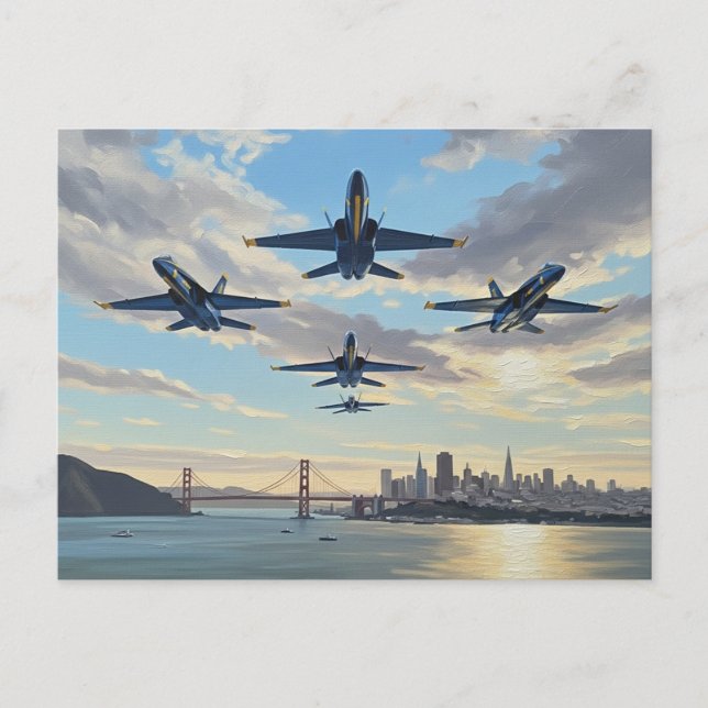 Blue Angels in San Francisco Postcard (Front)