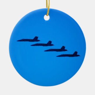 Blue Angels Jet Ceramic Tree Decoration