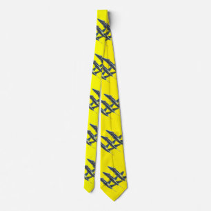 BLUE ANGELS ON YELLOW TIE