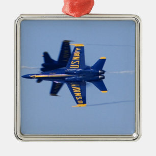 Blue Angels perform knife-edge pass during 2006 Metal Ornament