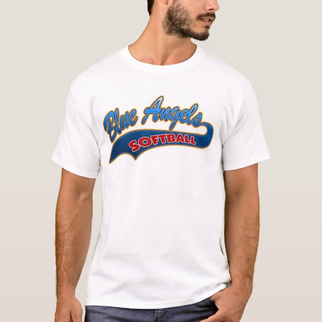Blue Angels Softball Swoop T-Shirt (Front)