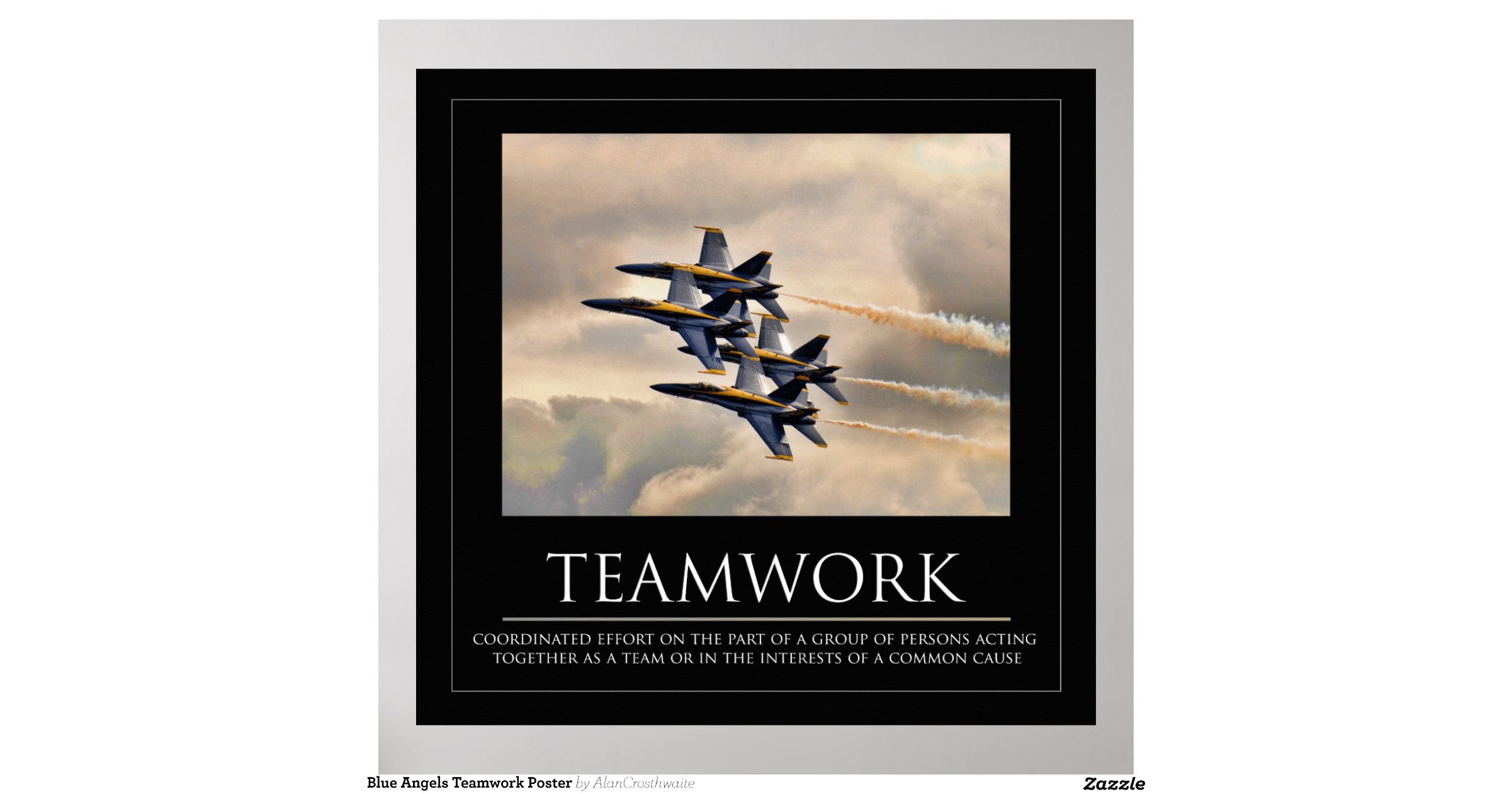 Blue Angels Teamwork Poster | Zazzle