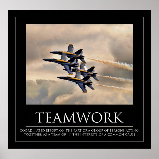 Blue Angels Teamwork Poster (Front)