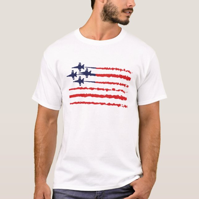 Blue Angels USA Flag T-Shirt (Front)