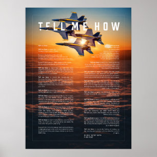 Blue Angels with Tell Me How ode to flight Poster