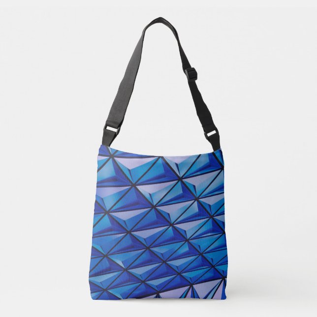 blue angle grid crossbody bag (Front)