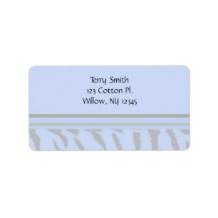 Blue Animal Fur Pattern Label