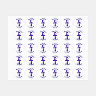 Blue Ankh Circle Clothing Labels