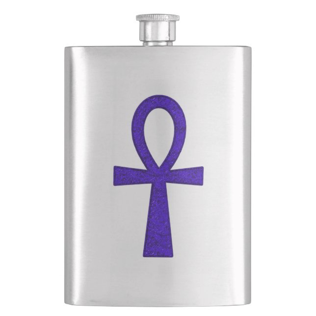 Blue Ankh Classic Flask (Front)