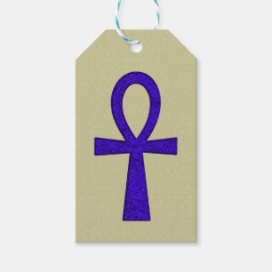 Blue Ankh Gift Tag