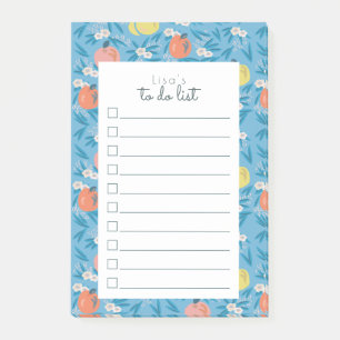 Blue Apple Patterns To Do List Post It Notes