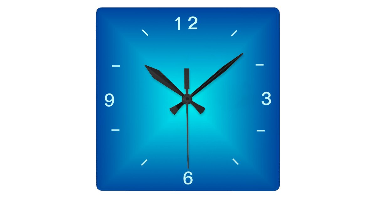 Blue Aqua Illuminated Design > Plain Wall Clock