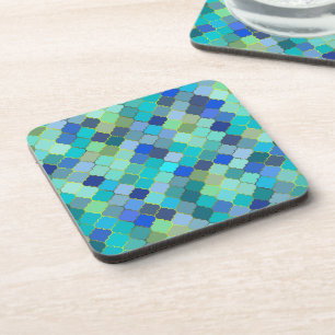 Blue Aqua Moroccan Mosaic Coaster
