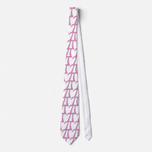 Blue Aqua Pink Hot Baby Light Pi 3.14 symbol Math Tie