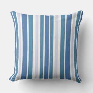 Blue Aqua Striped Cushion